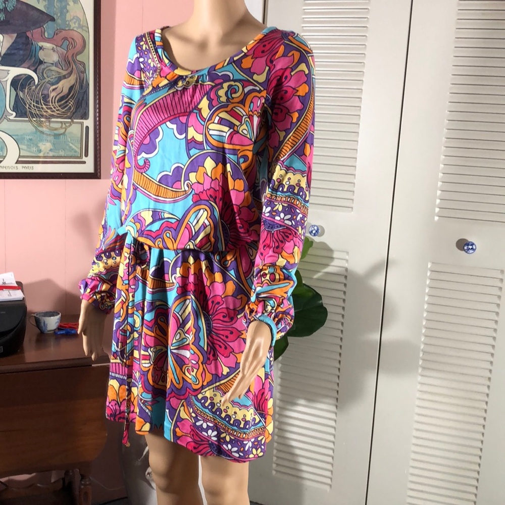 Lilly Pulitzer  Dress- silk/cotton  VINTAGE- RETRO